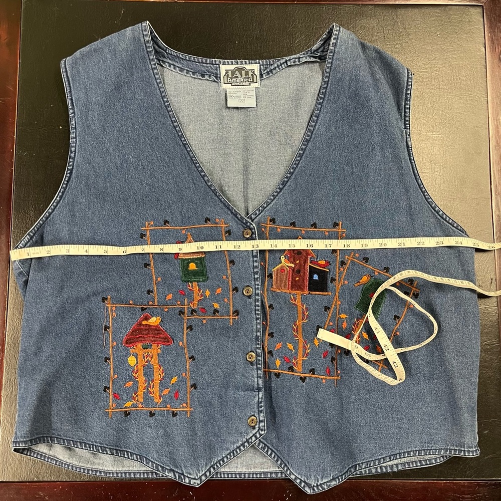 Vintage denim vest size 2X - Picture 7 of 8